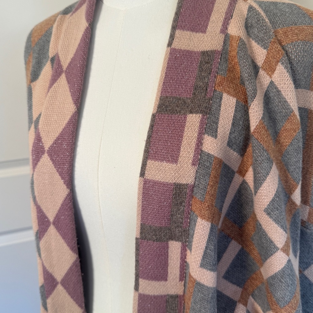 Anthropologie Liv Duster Kimono Block Multicolor Conditions Apply O/S - Picture 3 of 7